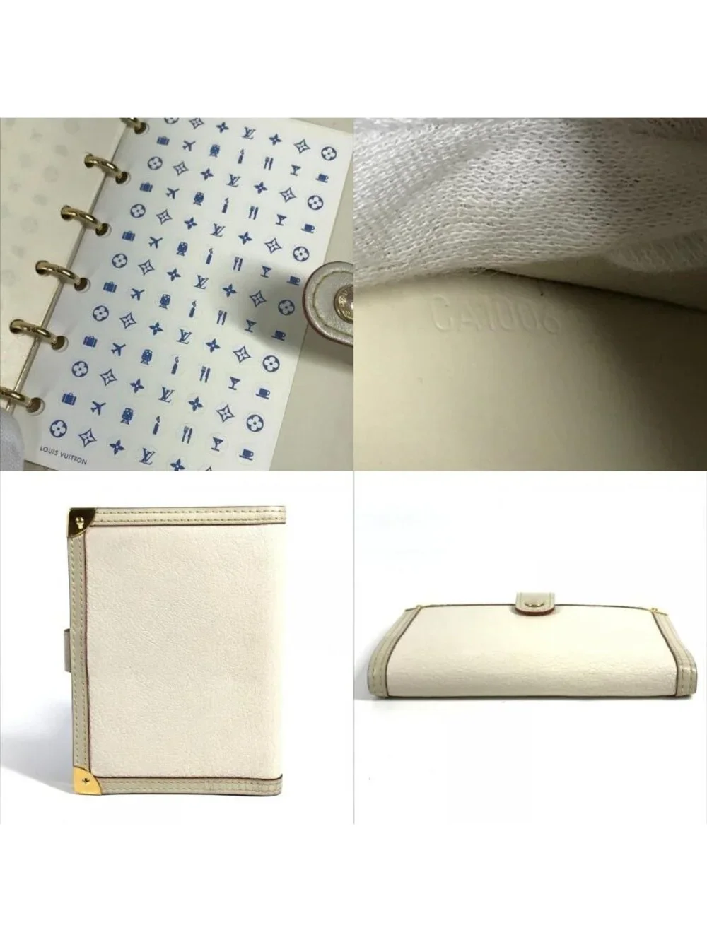 Louis Vuitton Notebook Cover Agenda PM Suhali Leather White